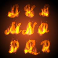 Fire alphabet Vector N3