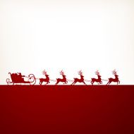 Vector Santa Claus Driving in a Sledge N8