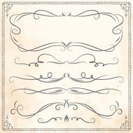 Set of vintage vector dividers N26