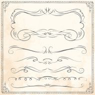 Set of vintage vector dividers N27