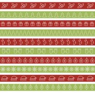 Christmas seamless borders for holiday design