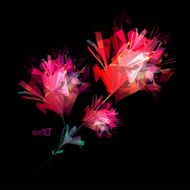 Abstract flower design template