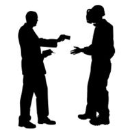 Vector silhouette of couple N391