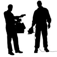Vector silhouette of couple N392