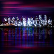 abstract background with panorama of vancouver N64