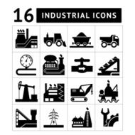 Set of industrial icons