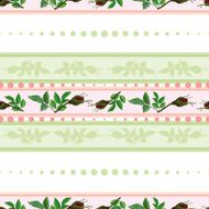 seamless pattern of roses and stripes