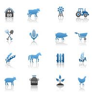 Blue Farm Icon Set
