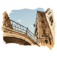 Venice city hand drawn vector illustration N3