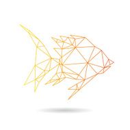 Fish abstract isolated on a white backgrounds N3