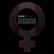 Luminous sign of the feminine