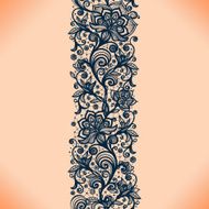 Abstract lace ribbon seamless pattern with elements flowers N2