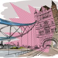London bridge hand drawn vector illustration N3