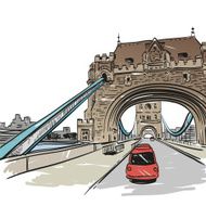 London bridge hand drawn vector illustration N4