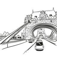 London bridge hand drawn vector illustration N5