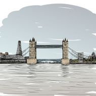 London bridge hand drawn vector illustration N6