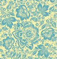 turquoise floral seamless pattern N2