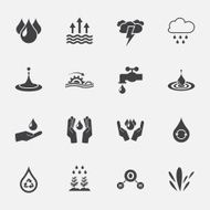 Water icon set N3