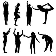 Vector silhouette of a woman N2074