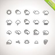Weather Thin Line Icons for web and mobile applications N2