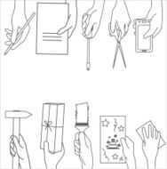 Vector Set with hands