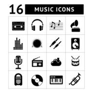 Set icons of music and sound N2