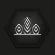 Vector creative icon on black background Eps10 N26