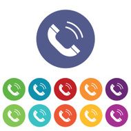 Calling icons colored set
