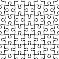 Jigsaw puzzle seamless background Vector illustration