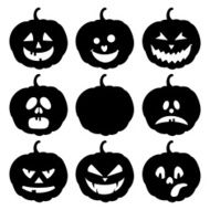 Halloween set with pumpkins N5