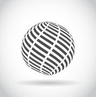 Abstract swirl sphere globe symbol N4