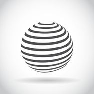 Abstract swirl sphere globe symbol N5