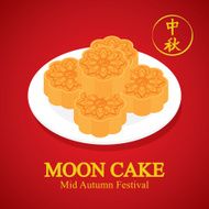 Moon Cakes on white Dish