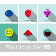 Fruit flat icon design N16