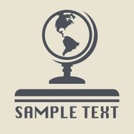 Earth globe icon or sign N2