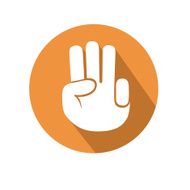 three fingers gesture