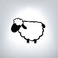 black silhouette of sheep N12