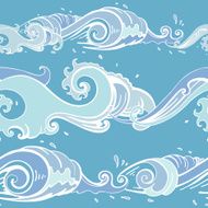 Sea waves Seamless background N19