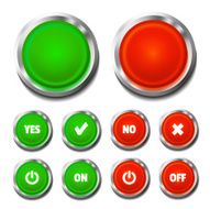On Off Push Button Set White