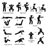 Body Workout Exercise Fitness Training (Set 2) Pictogram