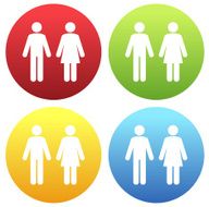 Woman and man icons N12