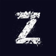 Grunge letter Z
