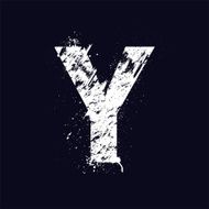 Grunge letter Y
