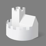 Paper model of a castle N2