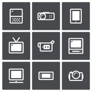 Vector visualization tools icon set
