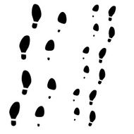 Black shoe print