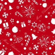 Christmas seamless background red