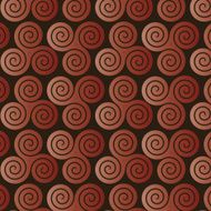 Triple celtic spiral ornament pattern in Chocolate colors