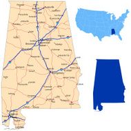 Alabama road map