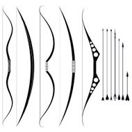 Set of military bows Medieval weapons